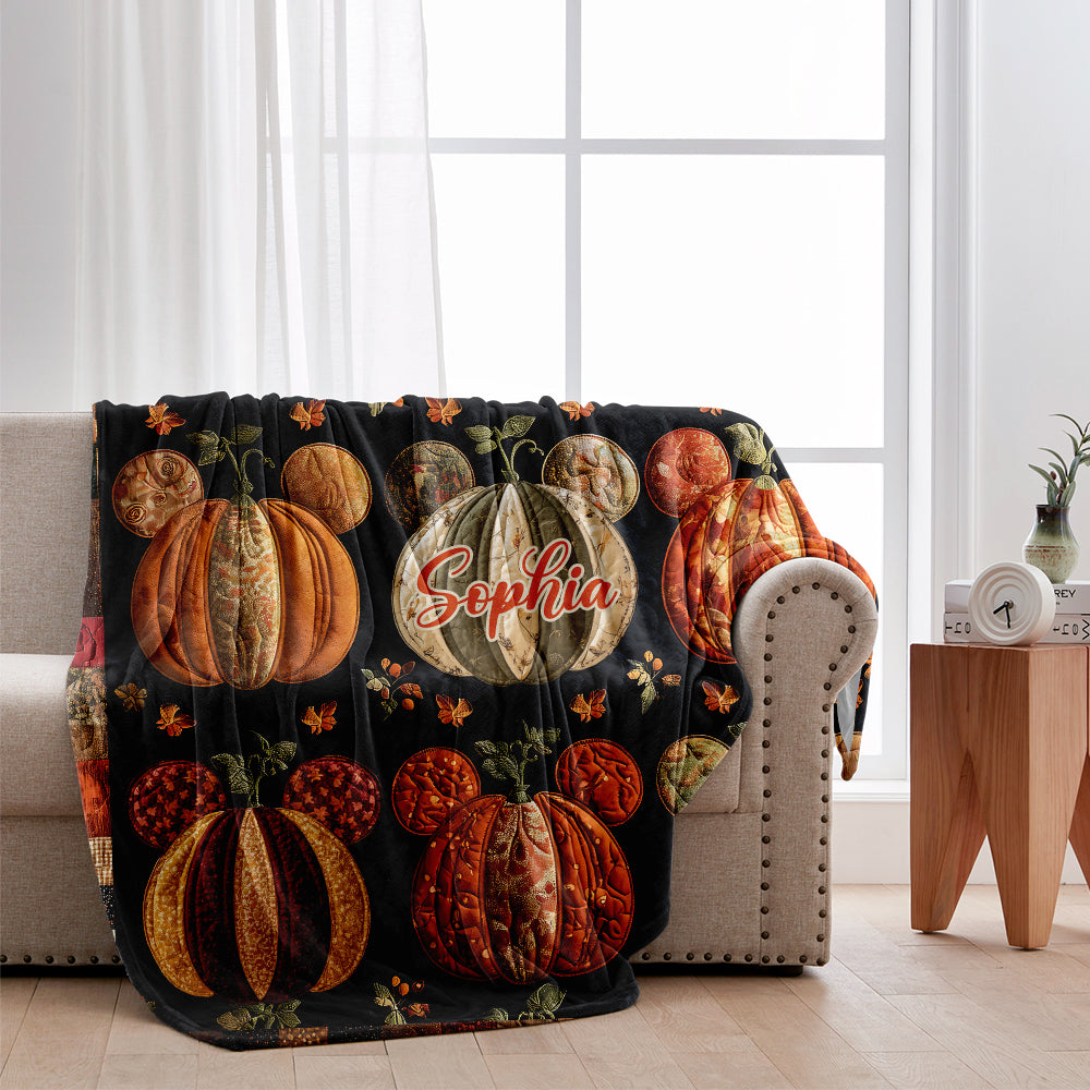 Hello Fall - Personalized Mouse Blanket