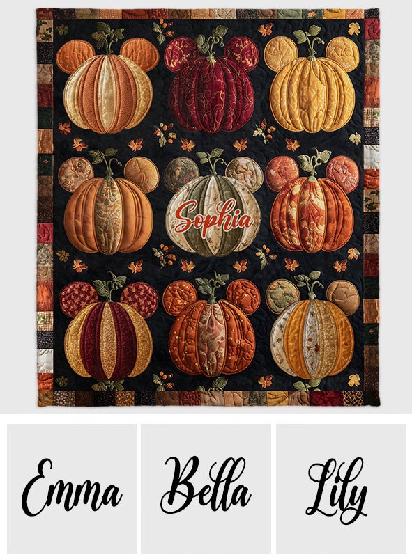 Hello Fall - Personalized Mouse Blanket