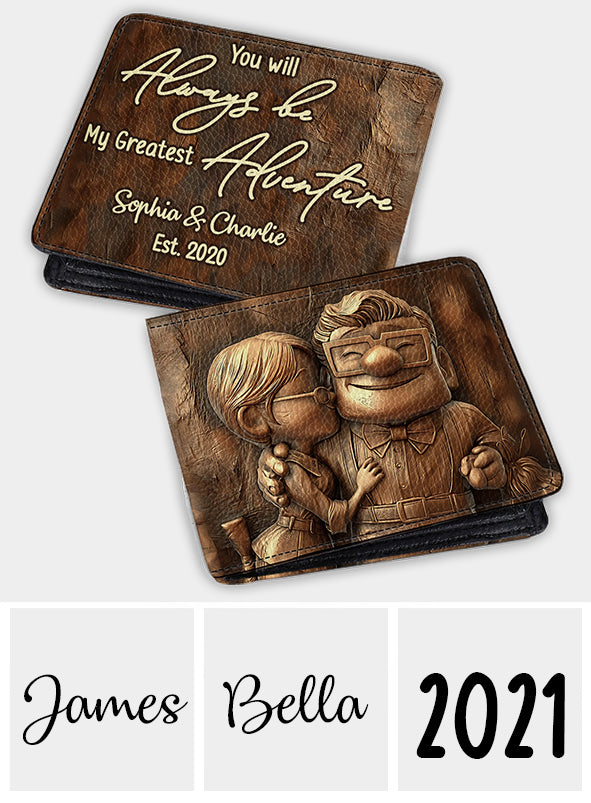 My Greatest Adventure - Personalized Mouse Leather Wallet