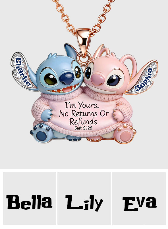 I'm Yours - Personalized Ohana Shaped Metal Pendant Necklace