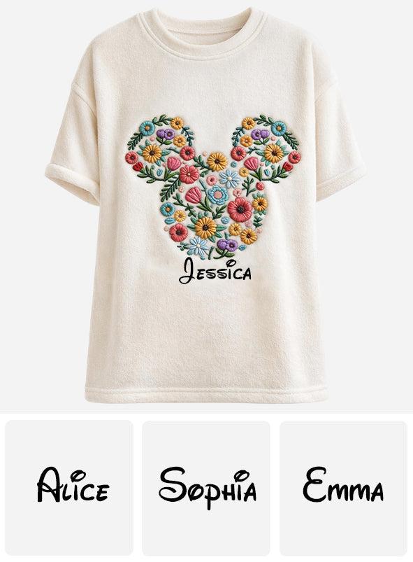 Floral Mouse Ears - Personalized Mouse All Over Shirt