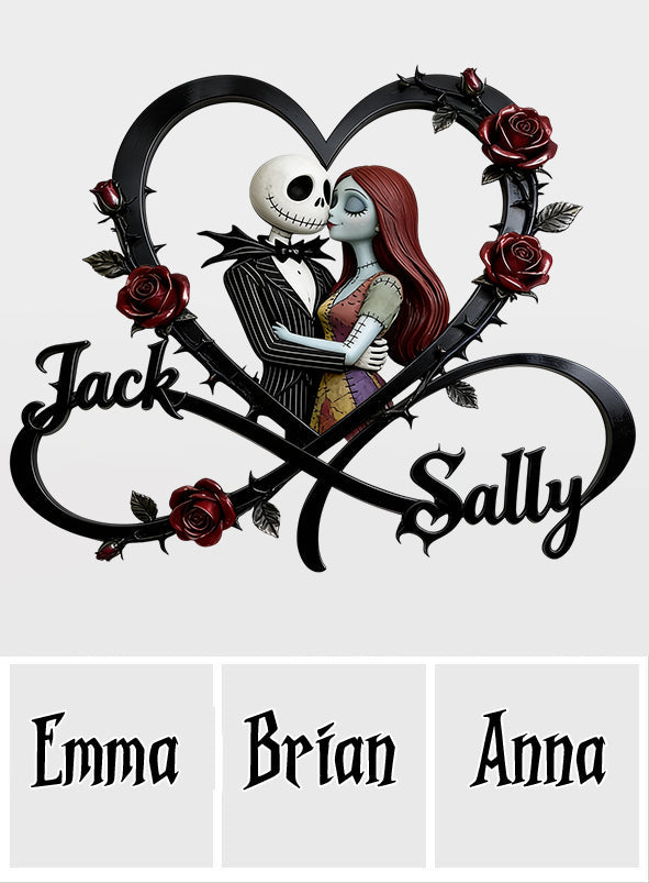 I Love You To Infinity And Beyond - Personalized Nightmare 3D Printed Cut Metal Sign
