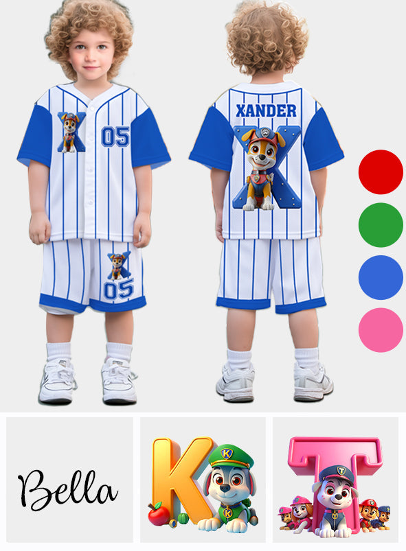 No Job Is Too Big, No Pup Is Too Small - Personalized Paw Patrol Kid Jersey Shirt & Shorts