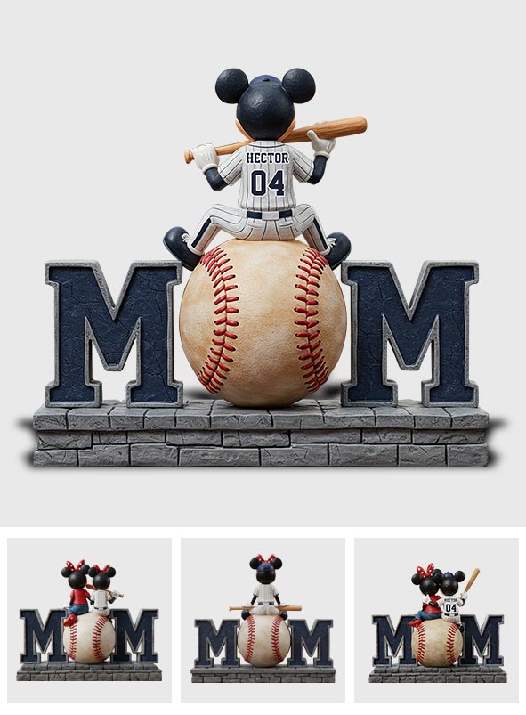 Proud Baseball Mom - Personalized Mouse Custom Shaped Acrylic Plaque