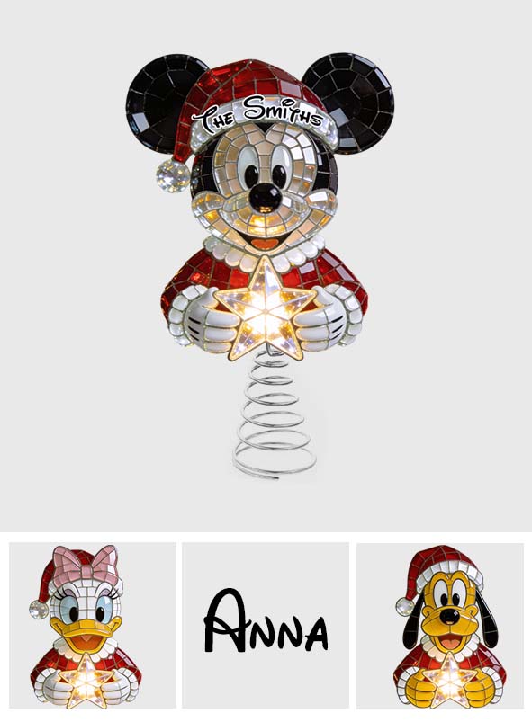 Magical Christmas - Personalized Mouse LED Light Tree Topper