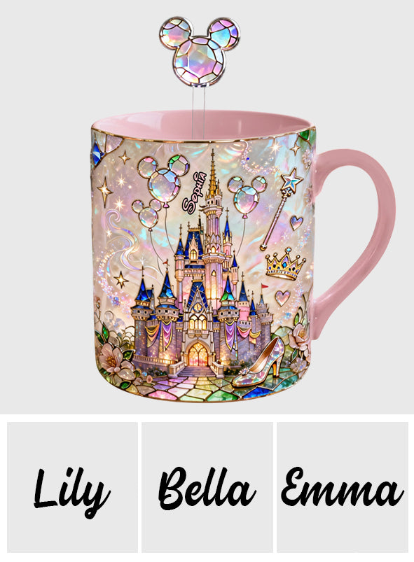 The Magical Castle - Personalized Mouse Set Accent Mug with Acrylic Stirrers