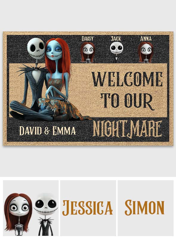 Welcome To Our Nightmare - Personalized Nightmare Doormat
