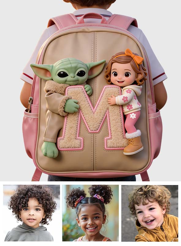 Best Friends - Personalized The Force Changeable Leather Patch Backpack