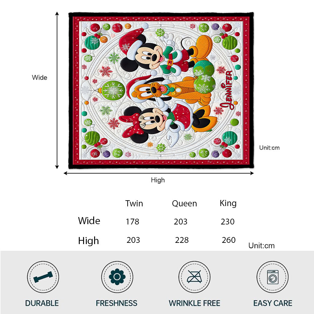 Magical Christmas - Personalized Mouse Quilt