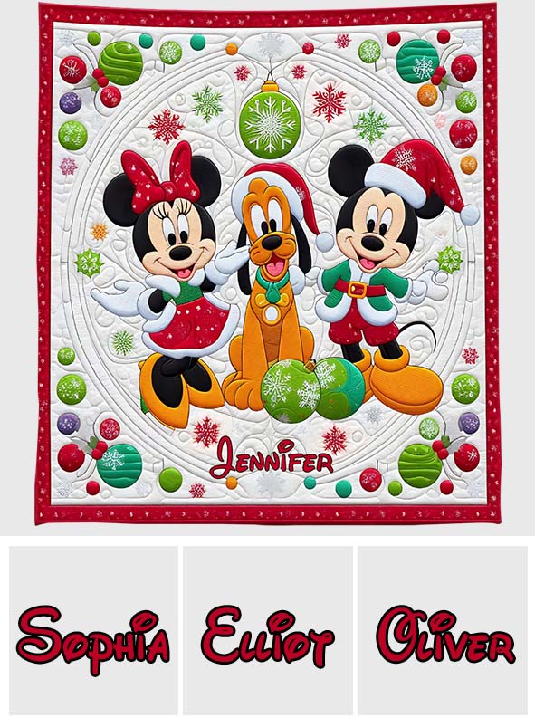 Magical Christmas - Personalized Mouse Quilt