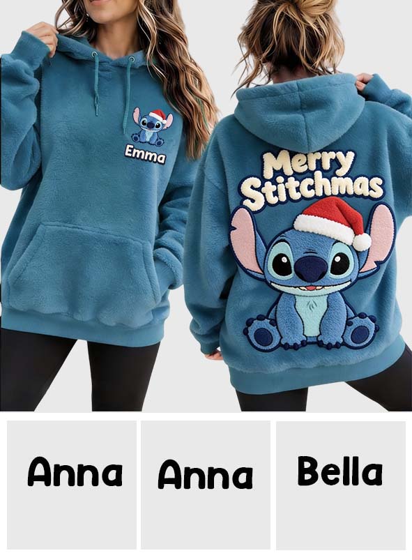 Merry Stitchmas - Personalized Ohana Fleece Hoodie