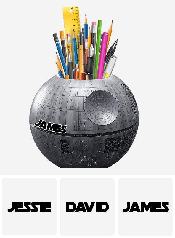 Dark Star - Personalized The Force Wooden Pen Holder