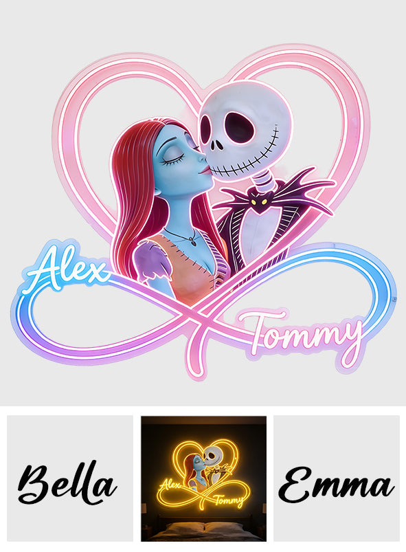Love You Infinite - Personalized Nightmare Neon LED Light Sign