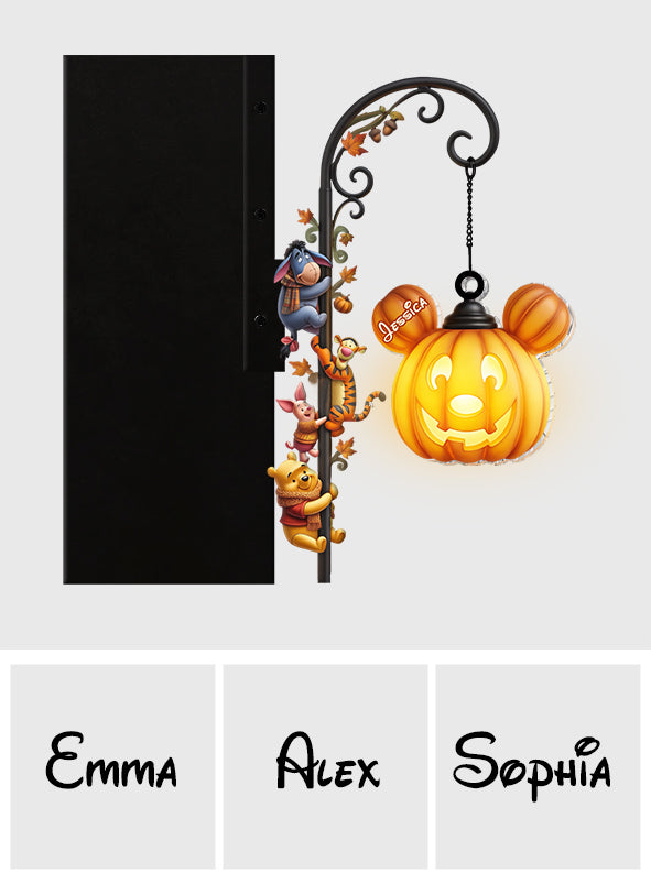 The Most Wonderful Time Of The Year - Personalized Yellow Bear Bookshelf Lamp