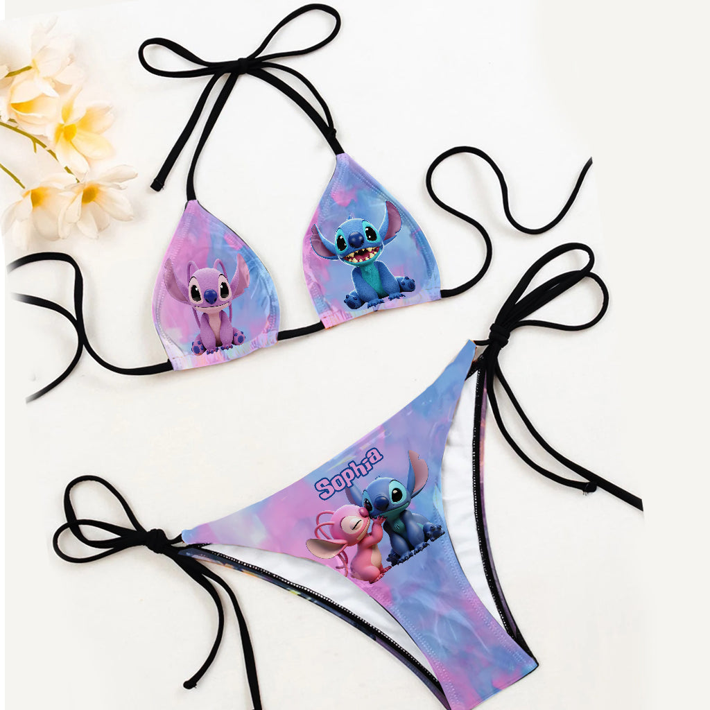 Summer Ohana - Personalized Ohana Triangle Bikini Swimsuit