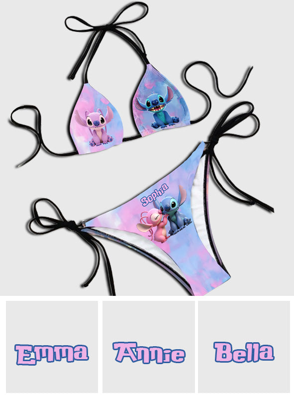 Summer Ohana - Personalized Ohana Triangle Bikini Swimsuit