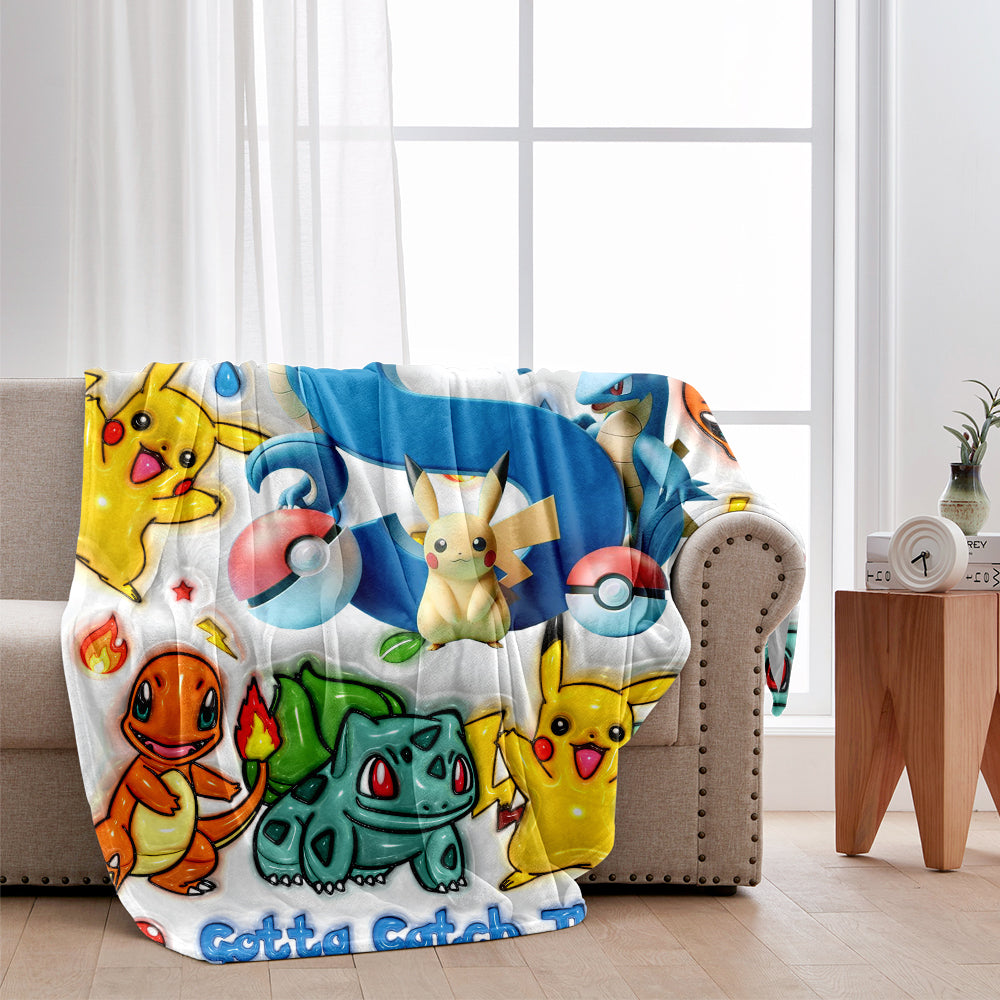 Gotta Catch Them All - Personalized Monster Trainer Blanket