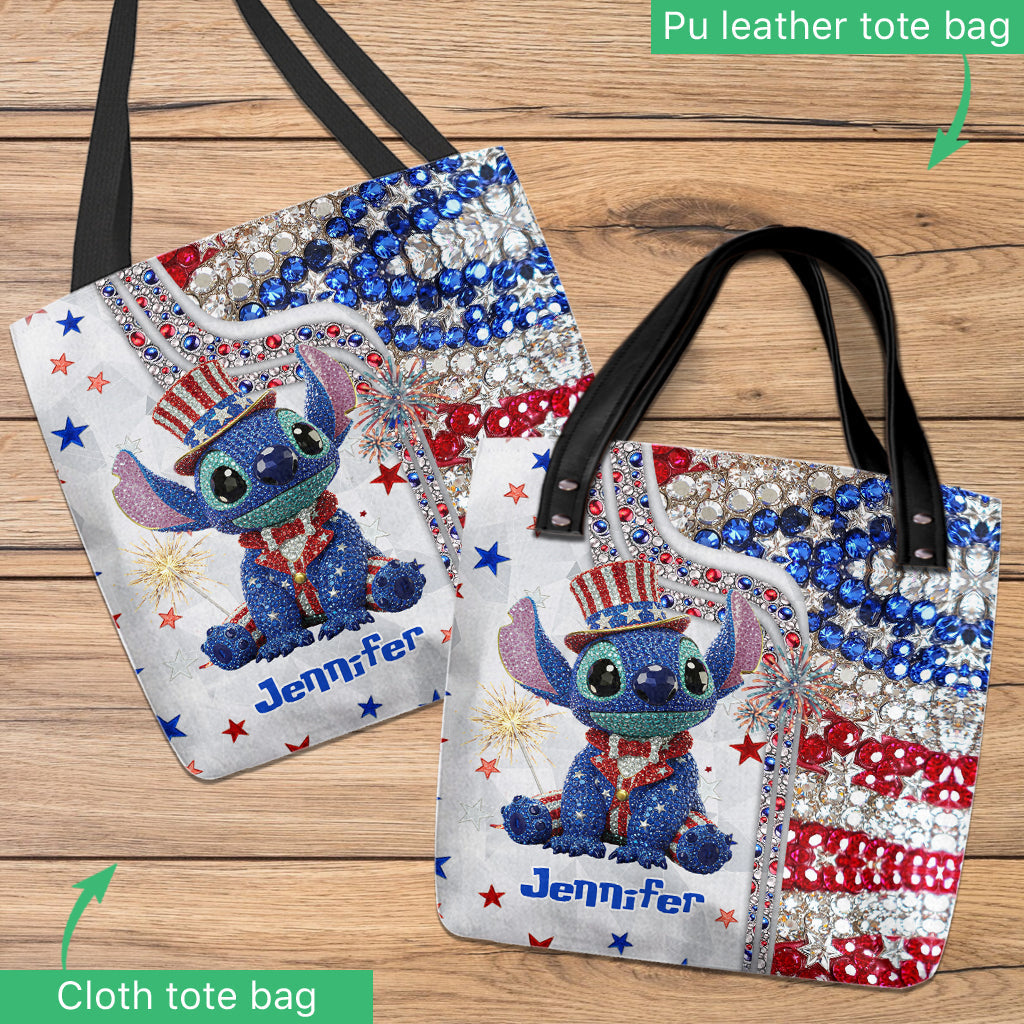 Red And White - Personalized Ohana Tote Bag