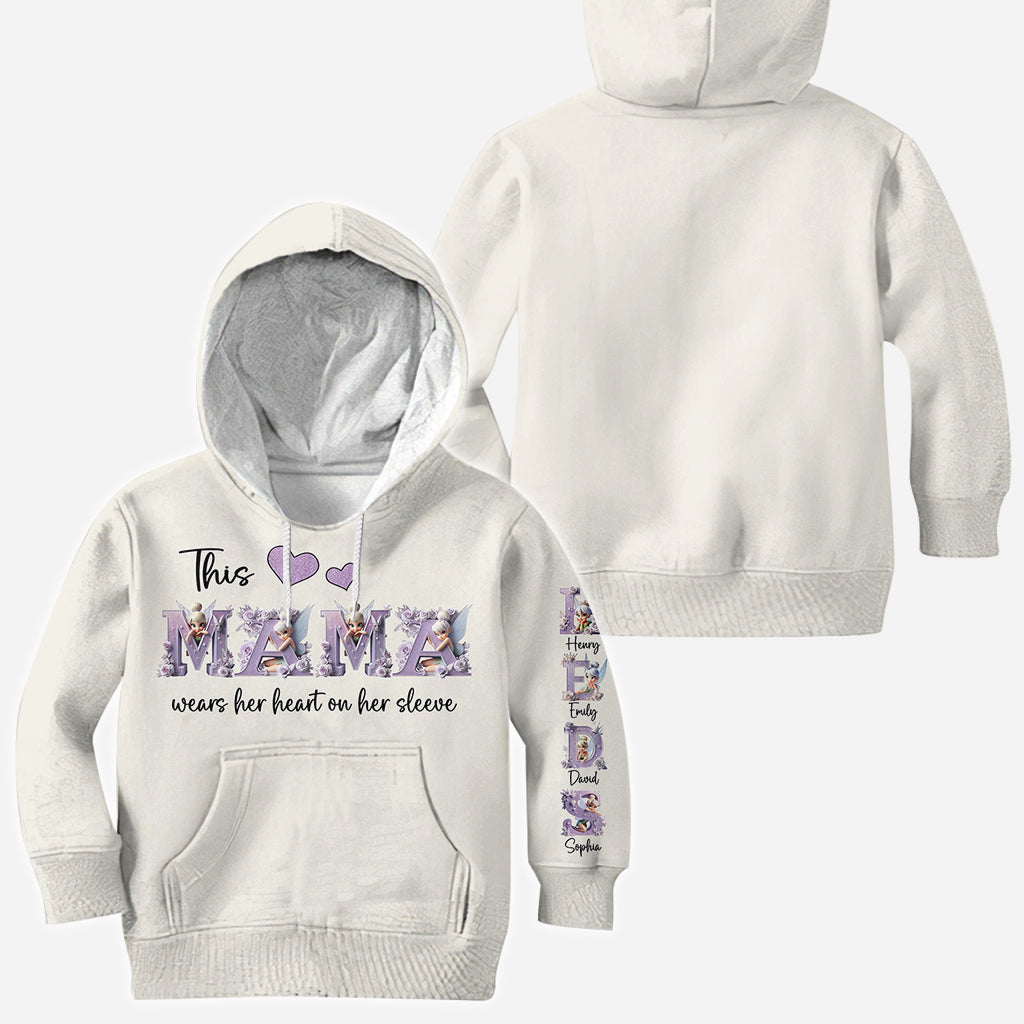 This Mom Wears Her Heart on Her Sleeve - Personalized Mother All Over Shirt
