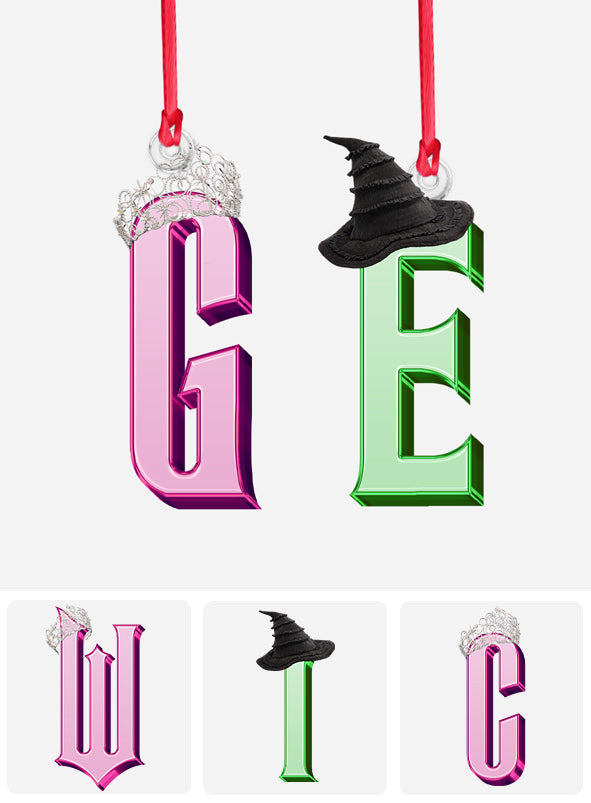 Any Letter Wicked - Personalized Witch Ornament