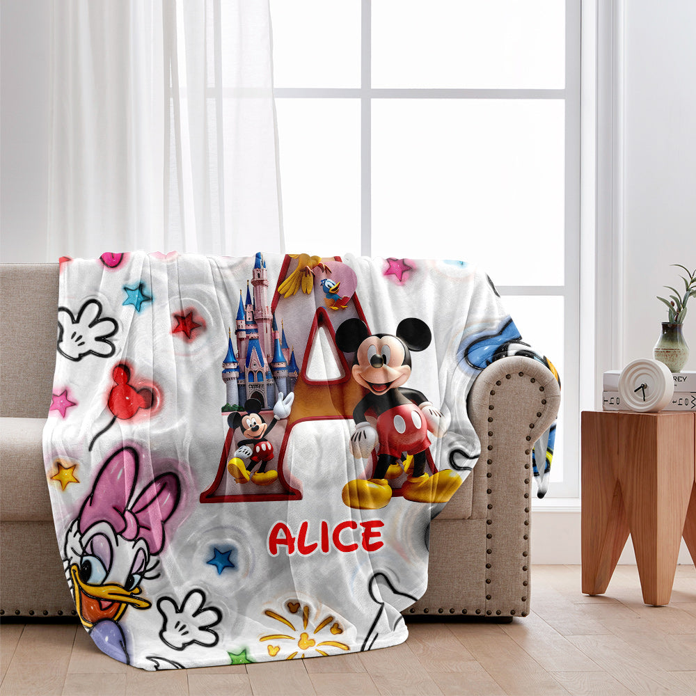 Magical Letter - Personalized Mouse Blanket