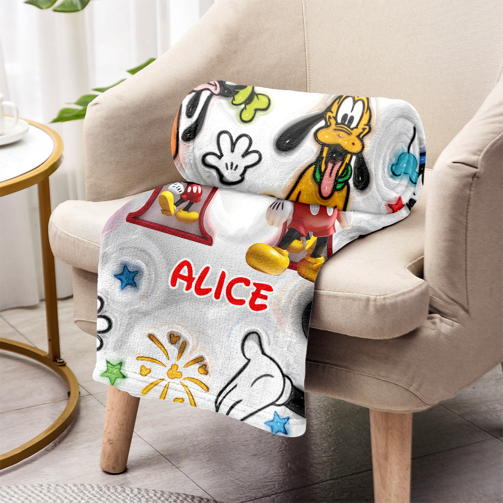 Magical Letter - Personalized Mouse Blanket
