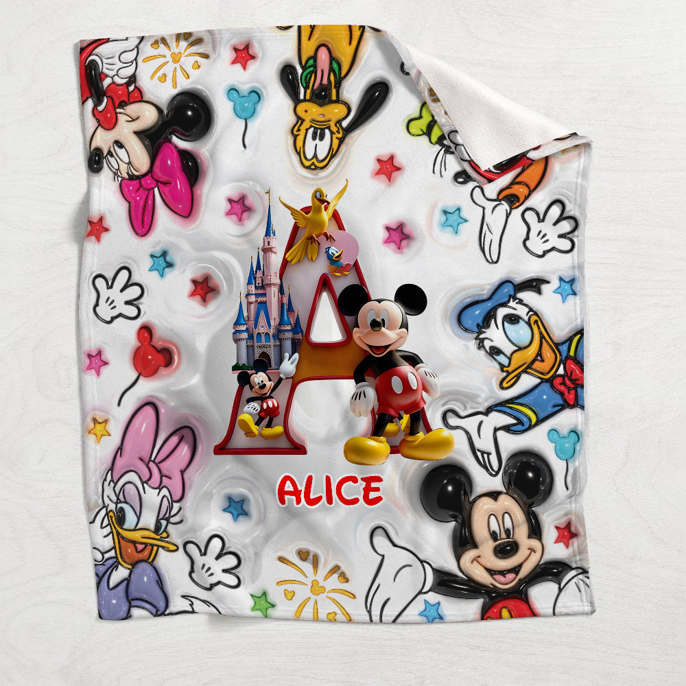 Magical Letter - Personalized Mouse Blanket