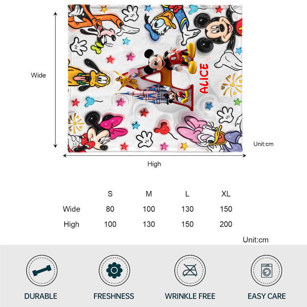 Magical Letter - Personalized Mouse Blanket