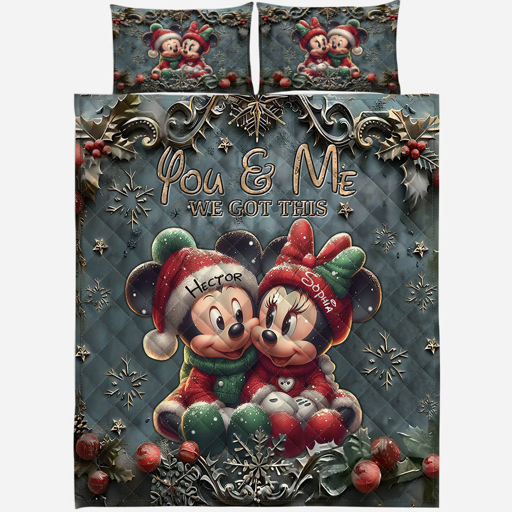You And Me We Got This - Personalized Mouse Quilt Set