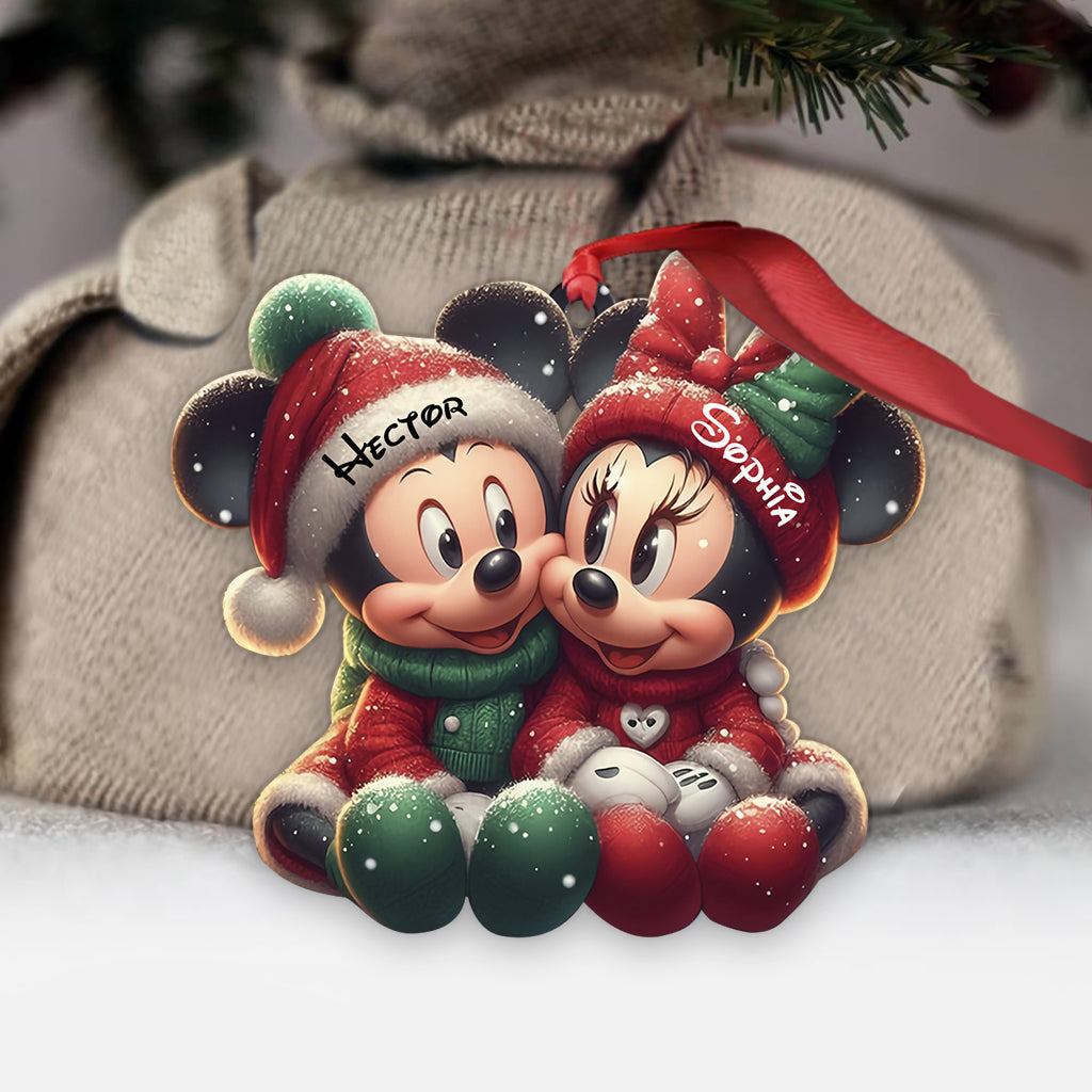 Cute Mouse Couple - Personalized Mouse Ornament
