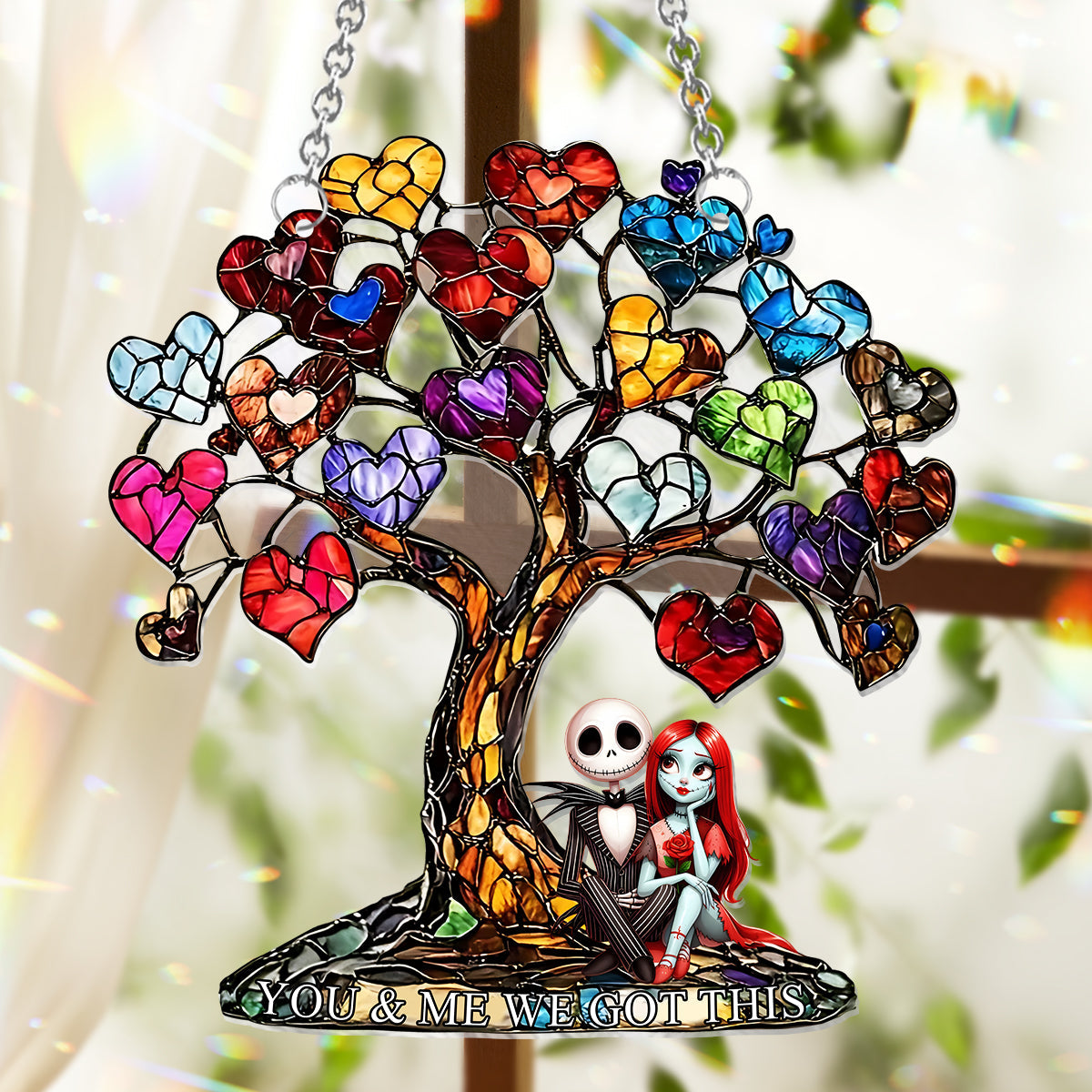You And Me We Got This - Personalized Nightmare Window Hanging Suncatcher Ornament
