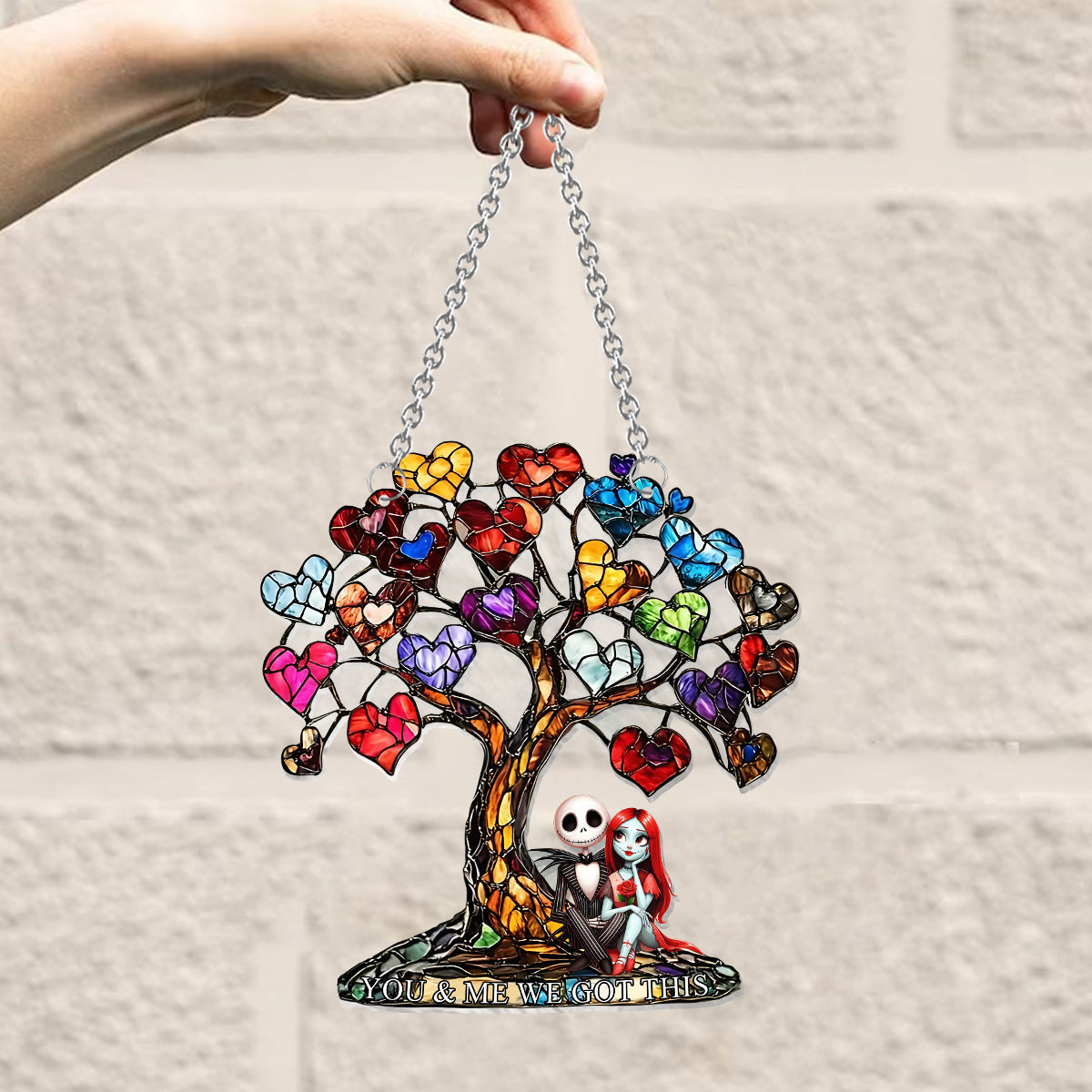 You And Me We Got This - Personalized Nightmare Window Hanging Suncatcher Ornament