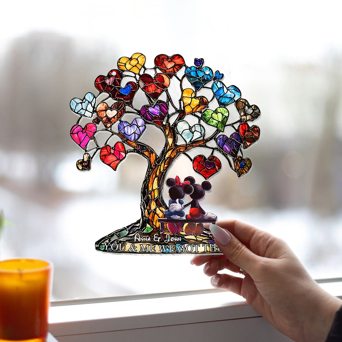 You And Me We Got This - Personalized Mouse Window Hanging Suncatcher Ornament