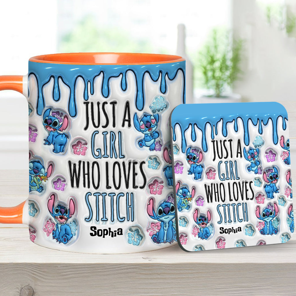 Just A Girl Who Loves Stitch - Personalized Ohana Accent Mug