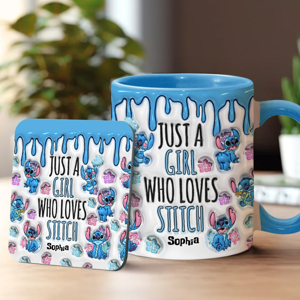 Just A Girl Who Loves Stitch - Personalized Ohana Accent Mug