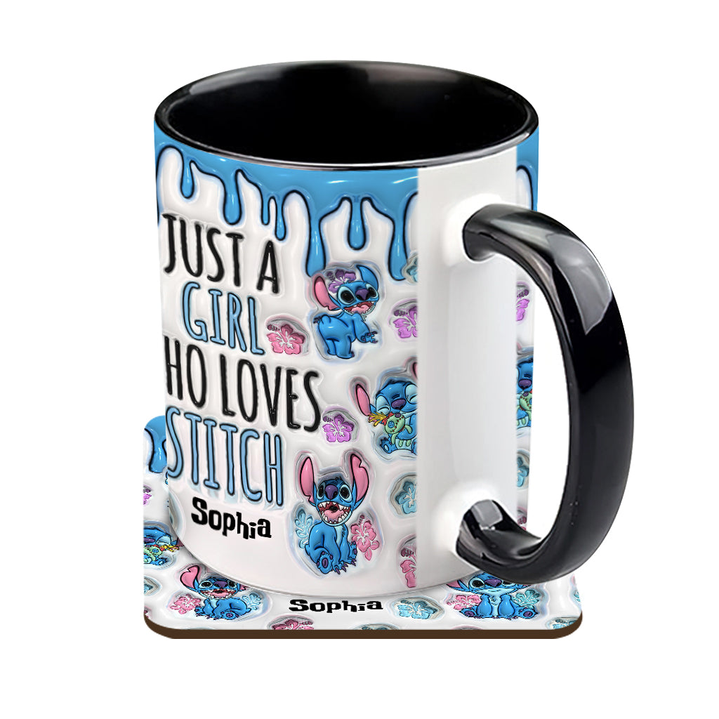 Just A Girl Who Loves Stitch - Personalized Ohana Accent Mug