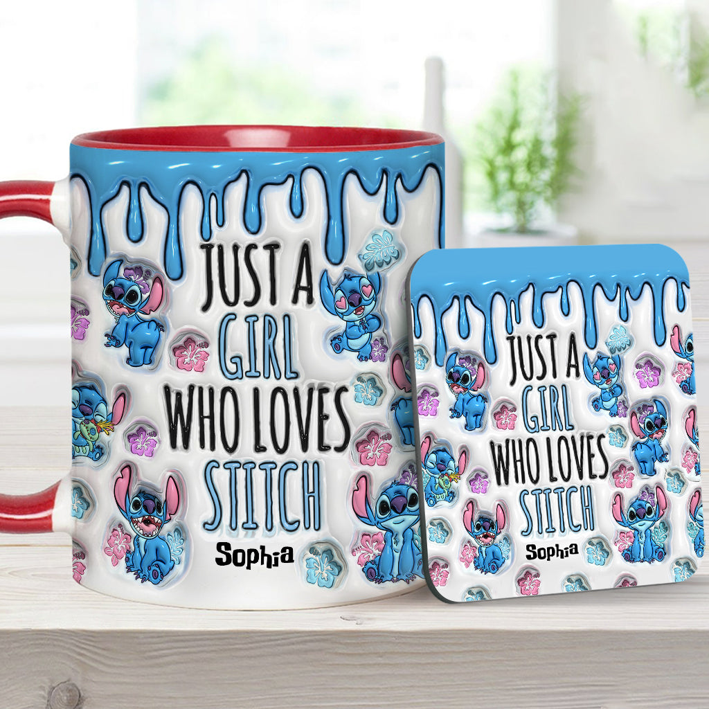 Just A Girl Who Loves Stitch - Personalized Ohana Accent Mug
