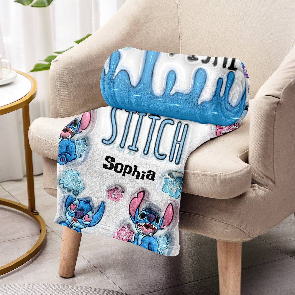 Just A Girl Who Loves Stitch - Personalized Ohana Blanket