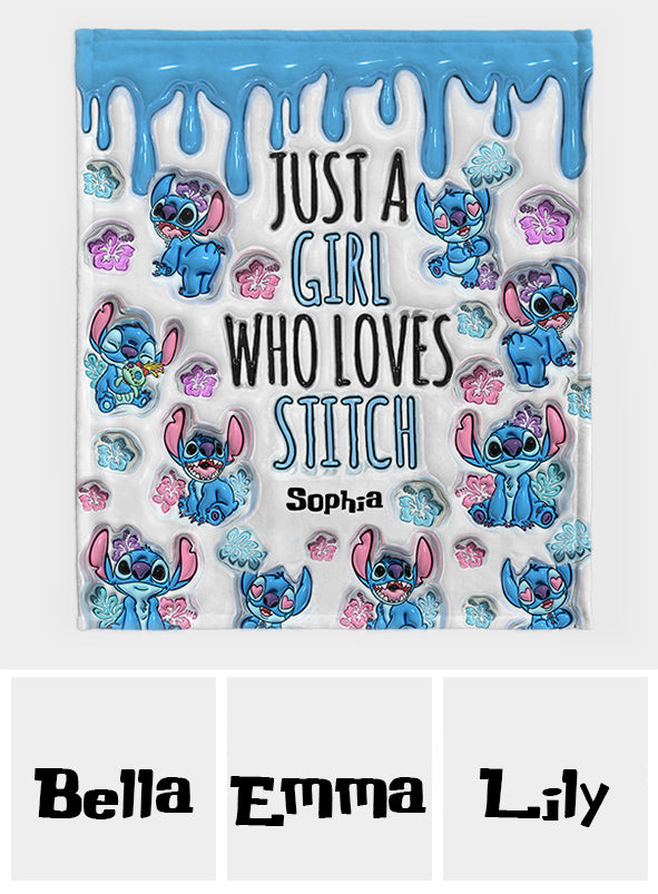 Just A Girl Who Loves Stitch - Personalized Ohana Blanket