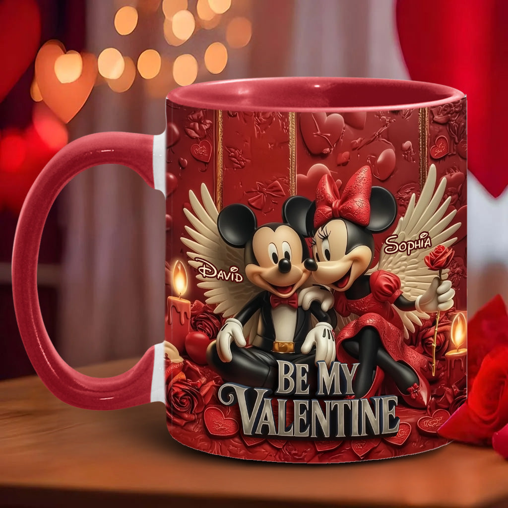 Be My Valentine - Personalized Mouse Accent Mug