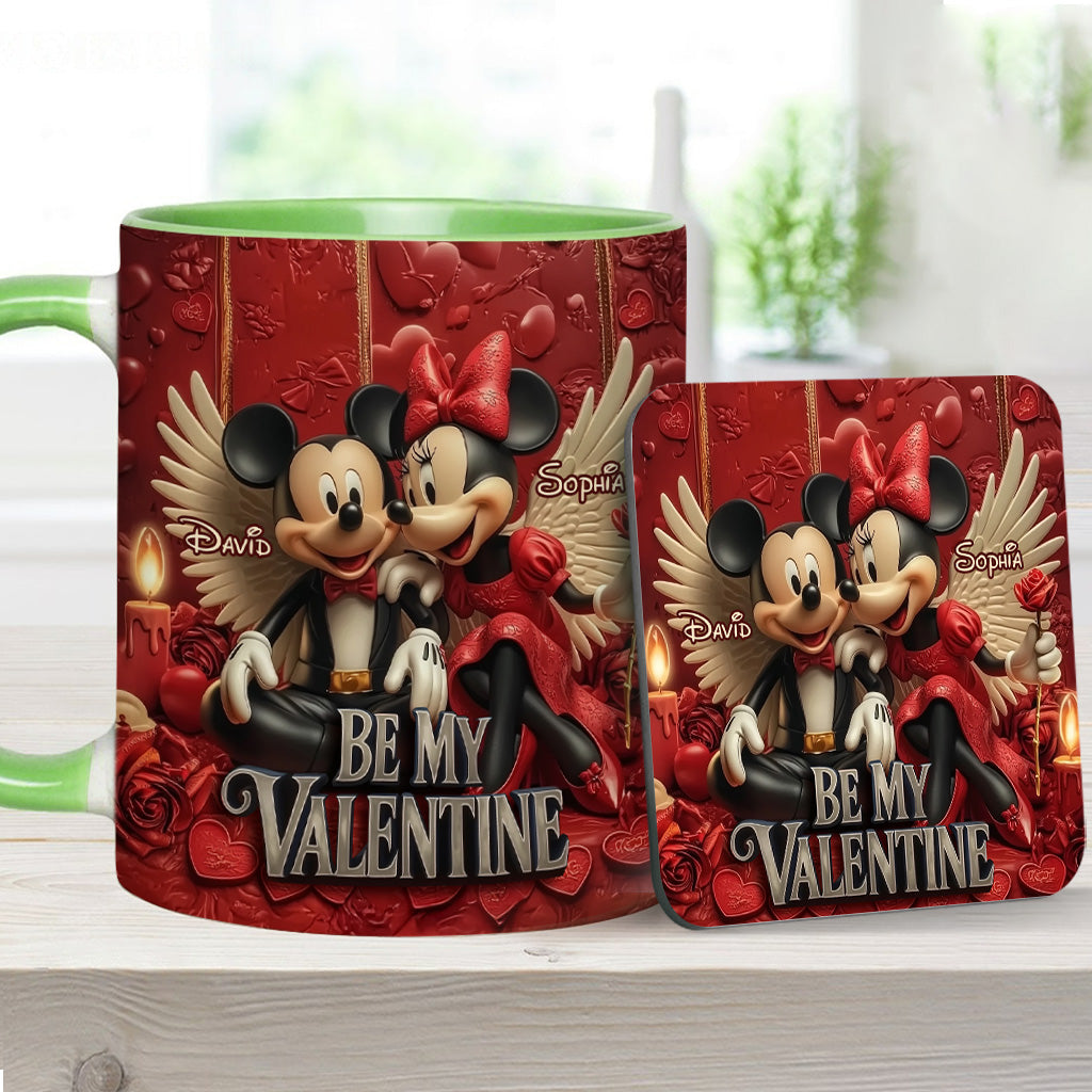 Be My Valentine - Personalized Mouse Accent Mug