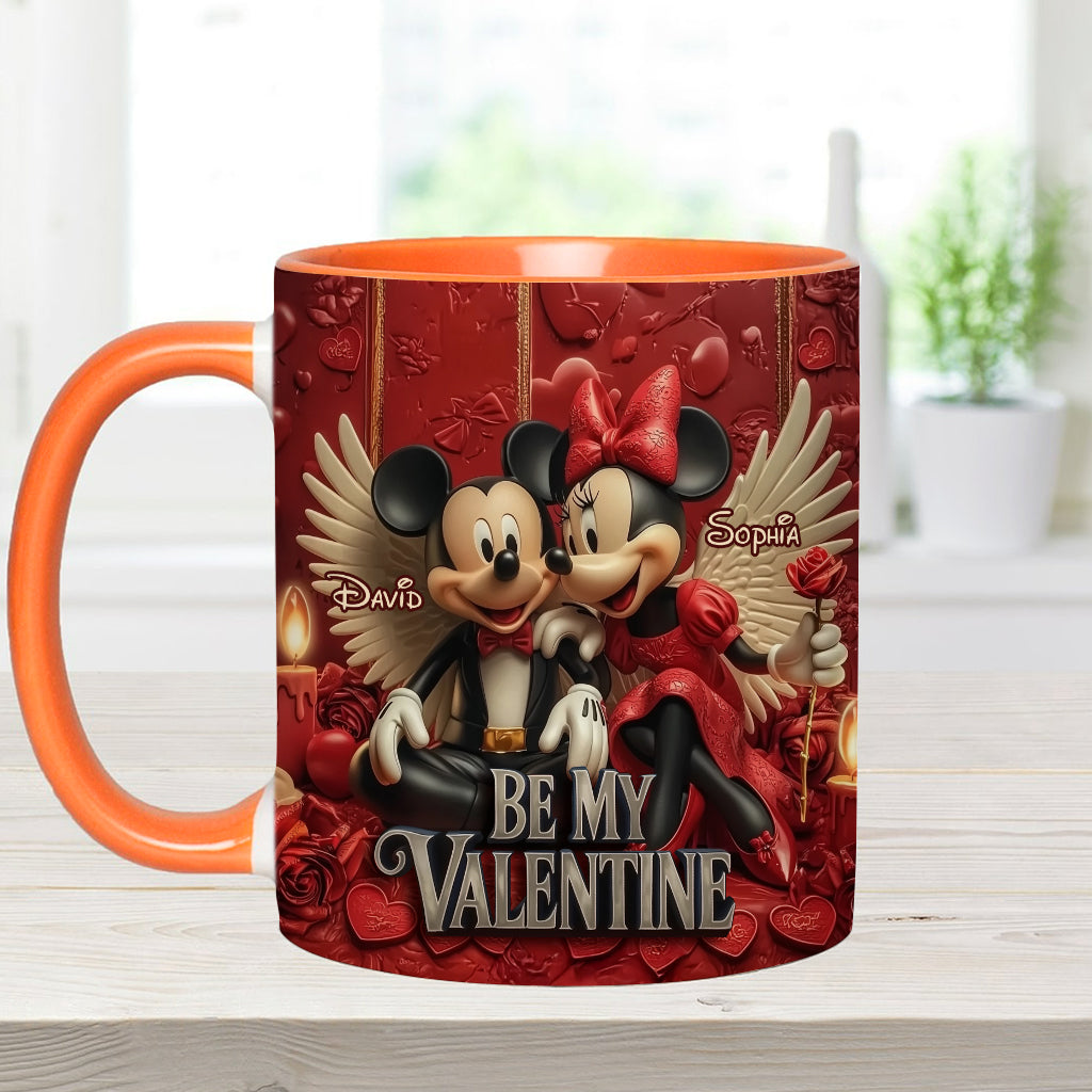 Be My Valentine - Personalized Mouse Accent Mug