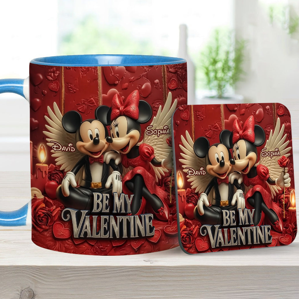 Be My Valentine - Personalized Mouse Accent Mug