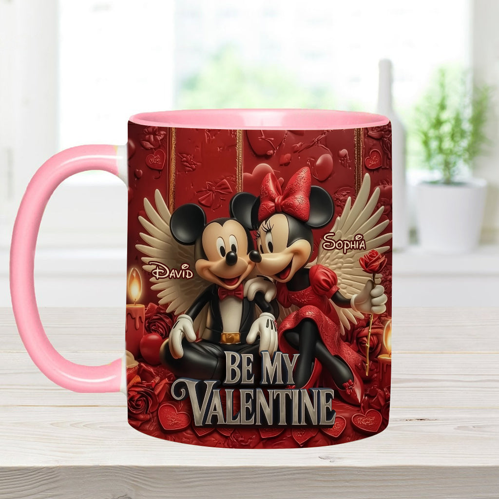 Be My Valentine - Personalized Mouse Accent Mug