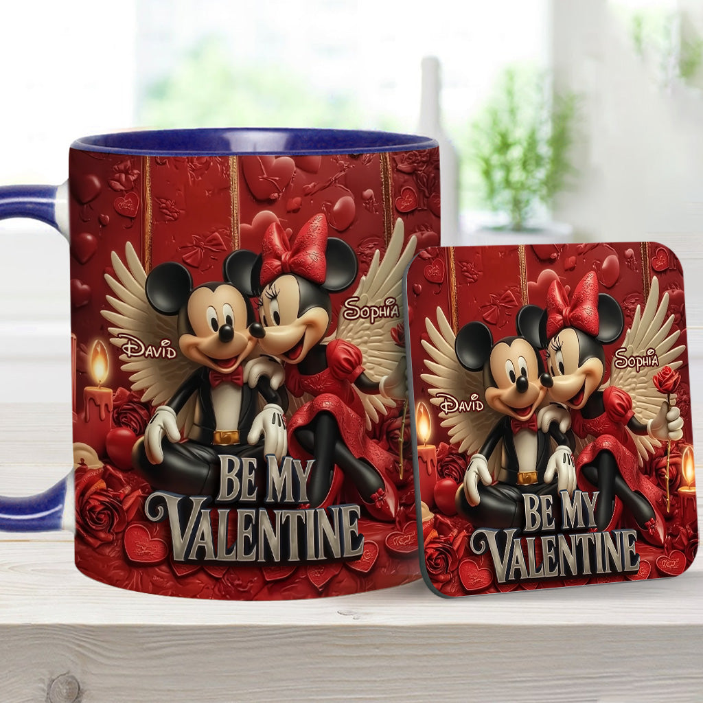 Be My Valentine - Personalized Mouse Accent Mug