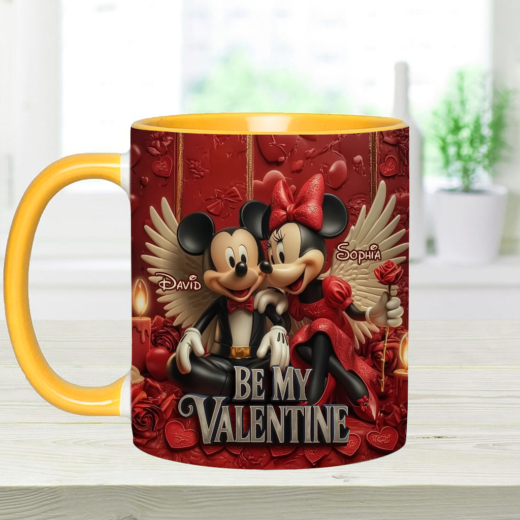 Be My Valentine - Personalized Mouse Accent Mug