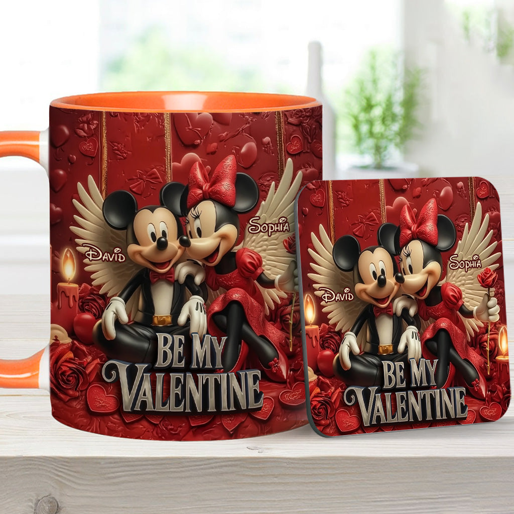 Be My Valentine - Personalized Mouse Accent Mug