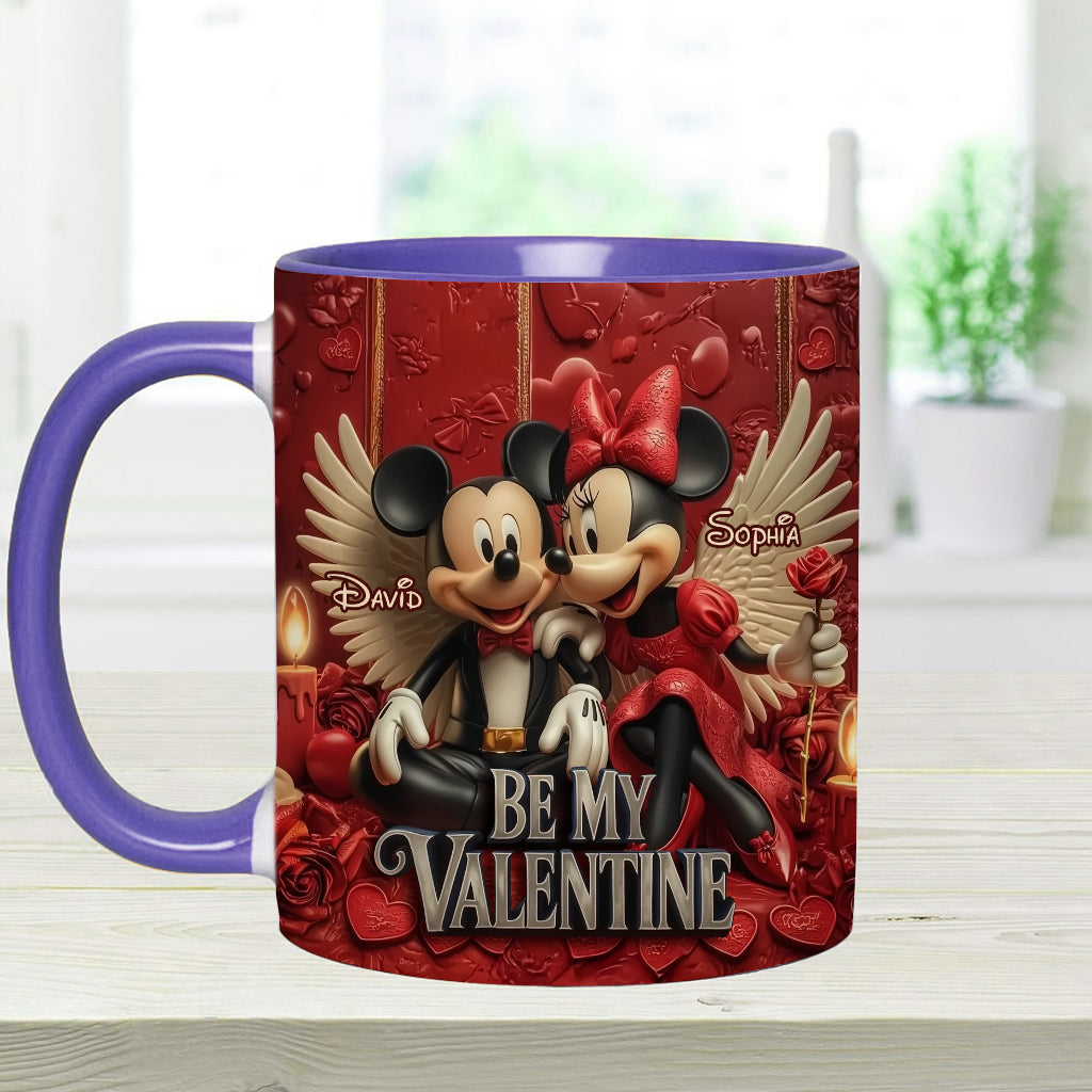 Be My Valentine - Personalized Mouse Accent Mug