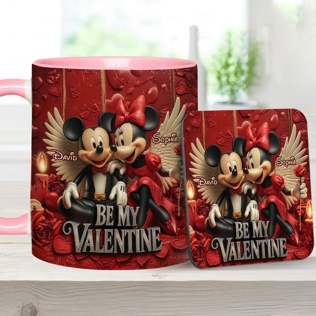 Be My Valentine - Personalized Mouse Accent Mug
