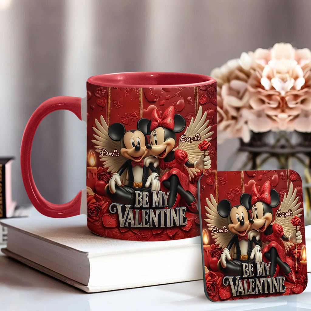 Be My Valentine - Personalized Mouse Accent Mug